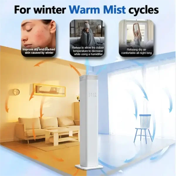 LIANXIANG – 13L Home Floor Standing Cool Mist Ultrasonic Air Humidifiers SC-D2403 Cool Mist With Child Lock And Light