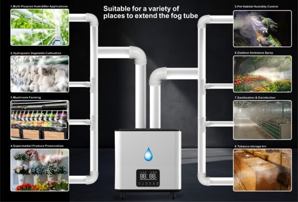 LIANXIANG –10 Heads 30L Large  Ultrasonic Humidifier For Commercial Industrial Air Purifier Humidifier Industrial Humidifier